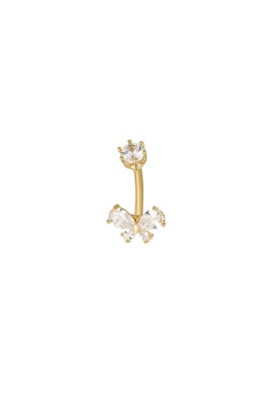 Navel piercing celestial butterfly - Silver Color color h5 