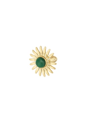 Sun with colored stone ring h5 