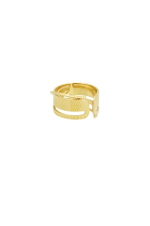 Ring mit gestapelten Schätzen - Goldfarben h5 Bild4