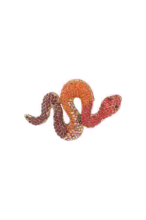 Snake Brooch - Pink & Purple h5 