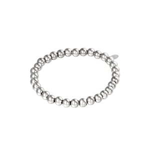 Bracciale Perle Grandi In Acciaio Inossidabile Colore oro-6MM h5 