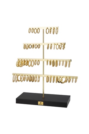 Ohrringe zeigen Creolen in Goldfarbe Edelstahl h5 Bild4