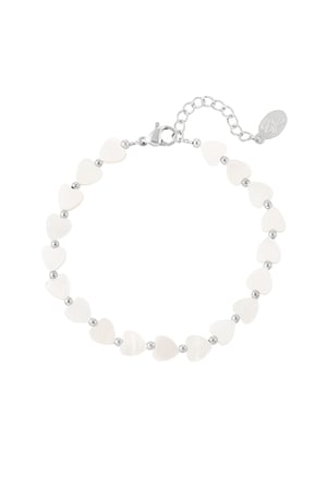 Heart bracelet - Beach collection White Gold Color Sea Shells h5