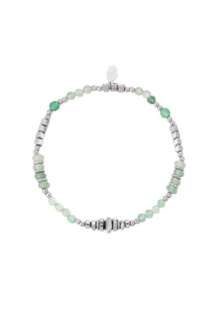 Bracelet bead party - green & Gold Color Stainless Steel h5