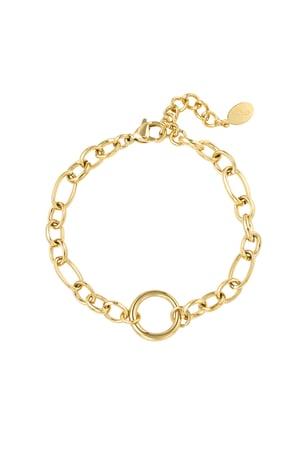 Bracciale a maglie tonde - Colore oro Gold Stainless Steel h5 