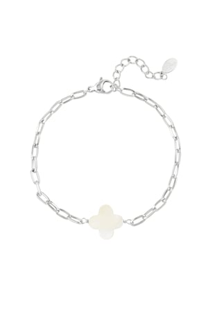 Link bracelet clover - Gold Color Stainless Steel h5 