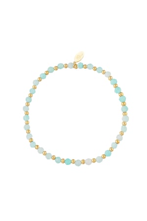 Bracciale con perline - lilla/Colore oro h5 