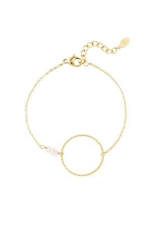 Armband großer Kreis mit Perlen  h5 