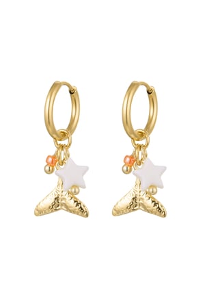 orecchini charm party - acciaio inossidabile color colore oro h5 