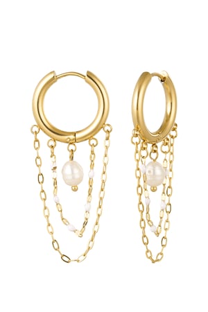 Earrings pearl party - Silver Color color h5 