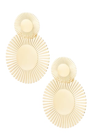 orecchini sole e sole - acciaio inossidabile colore oro h5 