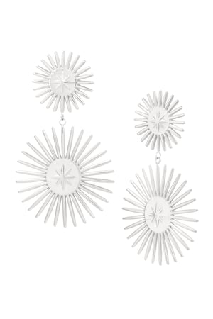 Ohrring Doppelstern - goldfarbener Edelstahl h5 
