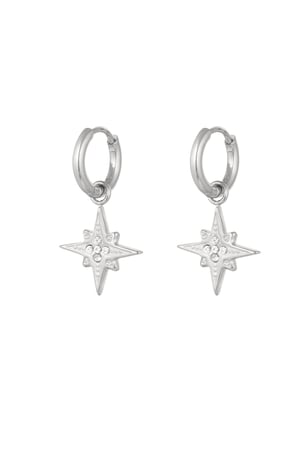 Earrings star charm with strass - Gold Color Stainless Steel h5