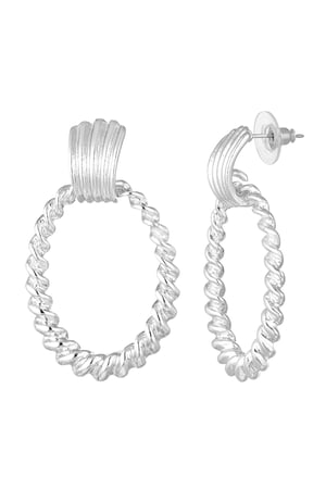 Oorbellen gekruld - zilver Alloy h5 
