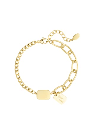 Gliederarmband Glück – Goldfarbe - Goldfarbefarbe h5