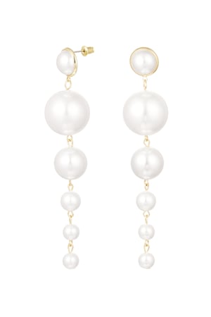 Earrings pearl garland small - Gold Color Pearls h5