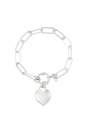 link bracelet with heart h5 