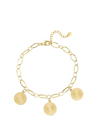 stainless steel 3 coin chain bracelets h5