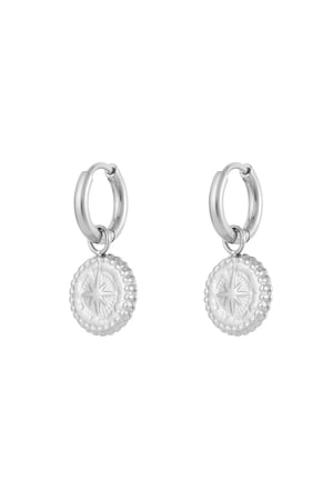 Earrings star coin - Silver Color color h5 