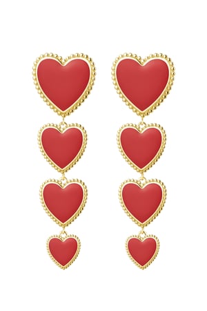 Earrings 4 hearts in a row h5 