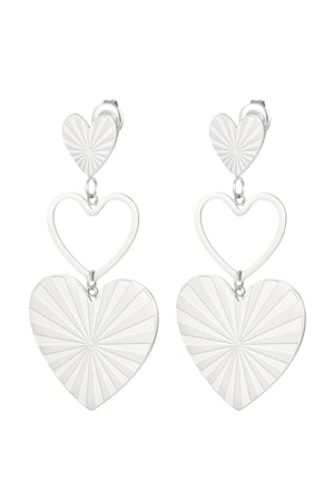 Ohrringe Statement-Herzen – Silber h5 