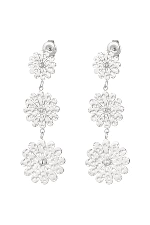 Ohrringe Statement-Blumen – Silber h5 