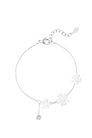 bracelet three clovers and stone h5 