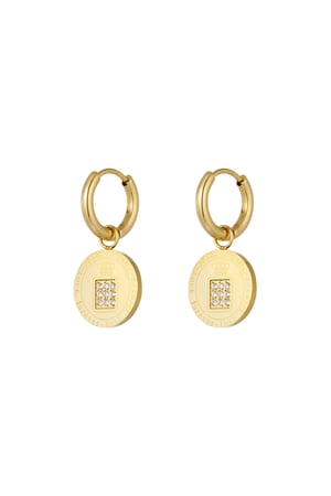earrings round coin stones h5