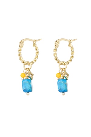 earrings twisted blue stone h5