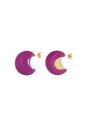 Colorful crescent moon earrings h5 