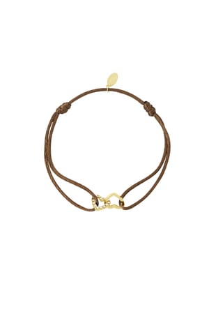 Bracciale in raso collegato a cuore h5