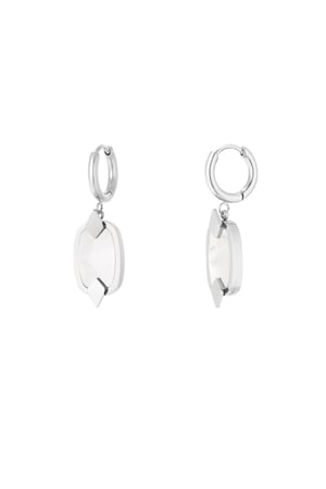 Earrings with charm - Silver Color color h5