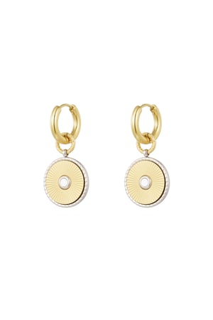 Runde Ohrringe – Goldfarbe/Silber h5