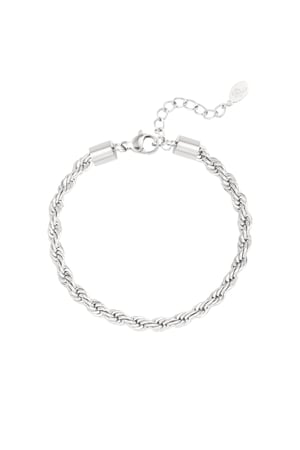 unisex bracelet twisted coarse - Gold color-4.0mm h5