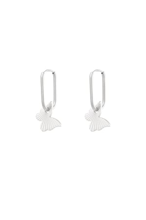 Längliche Ohrringe mit Schmetterling – Goldfarbe - Goldfarbefarbe h5