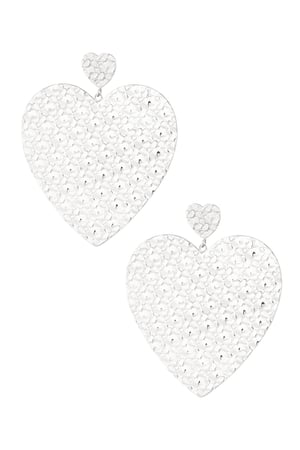 orecchino a cuore piccolo con pendente a cuore grande h5 