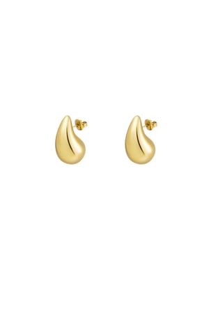 Simple drop-shaped pendant earrings small h5