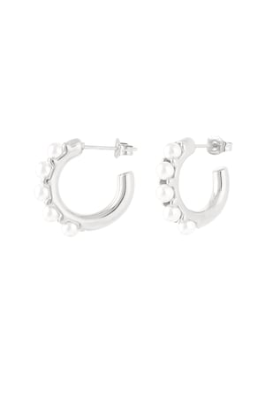 Earrings pearl pureness - Silver Color color h5