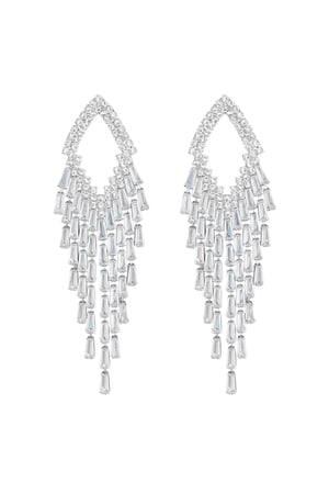 Ohrring glitzernder Diamant aus Silber – Zirkon aus Kupfer h5 