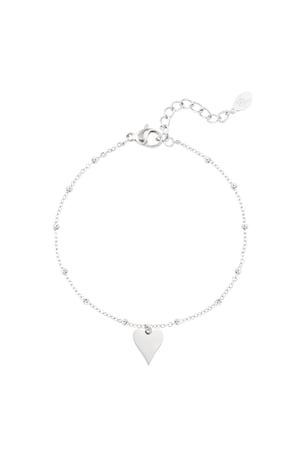Armband mit Punkten und Herzanhänger – Goldfarbe  - Goldfarbefarbe h5 