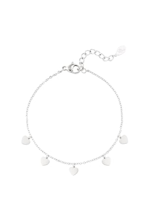simple bracelet with heart-shaped pendants h5 