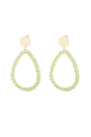 Orecchini ovali pastello - Colore oro beige h5