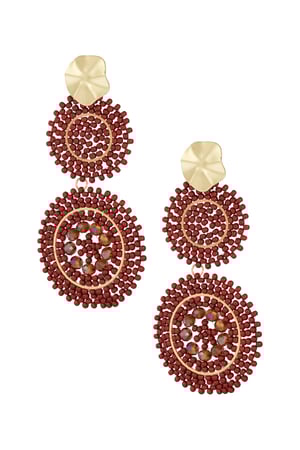 Orecchini in vetro girasole - Colore oro bianco h5
