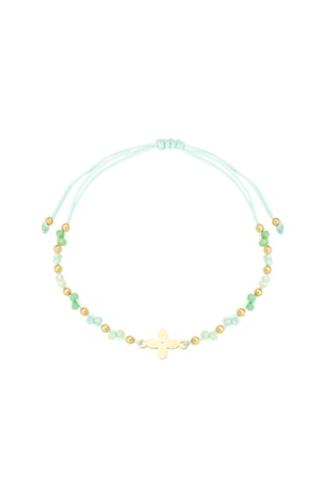 summer bracelet with beads - pink /  h5 