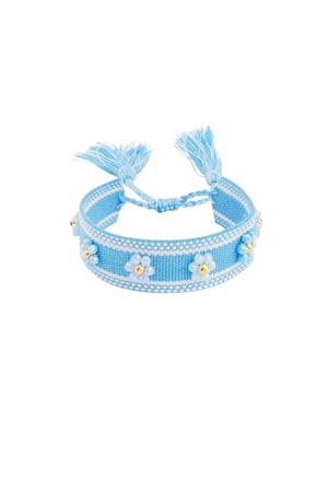 Pulsera de tela con flores h5 