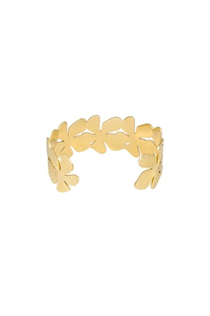 Böhmisches Insel-Blumenarmband – Goldfarbe - Goldfarbefarbe h5 Bild3