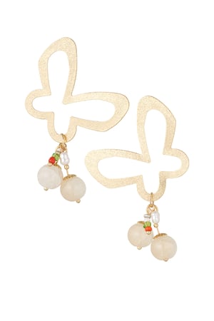 Butterfly party earrings with charms h5 