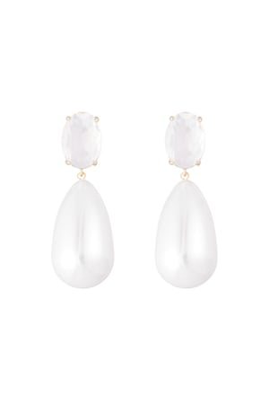 Diamante earring with pearl drop  h5