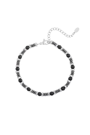 Schlichtes Herrenarmband mit Perlen h5
