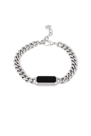 gliederarmband mit schwarzem stein h5 